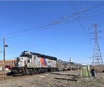 NJT Train # 1122 with NJT GP40PH-2B # 4217 on the rear crossing Disposal Rd 
